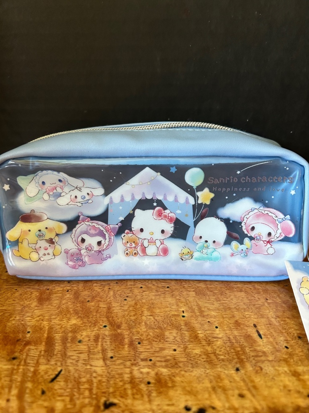 NWT Sanrio 2024 Pastel Blue Character Zip Pouch